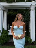 Sexy Halter Blue Sheath Prom Dress Long Evening Dress Bridesmaid Dress Y8233