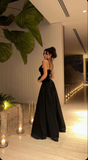 Fashion Black Straps Long Prom Dress Evening Dress Y7992