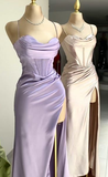 Mermaid Sweetheart Neck Lavender Long Prom Dress Formal Evening Dress Y2507