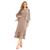 Sunnderly Chiffon Spring Mother of The Bride Dresses A-Line Plus Size for Women Formal Prom Gowns