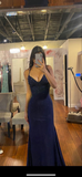 Elegant Navy Blue Mermaid Prom Dress Navy Blue Evening Gown Y6779