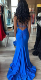 Royal Blue Mermaid Long Prom Dress Elegant Evening Dress Y7228