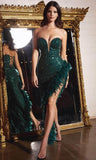 Strapless Sequin Long Dress