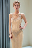 Eye-catching Long Mermaid Jewel Tulle Evening Dress