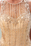 Eye-catching Long Mermaid Jewel Tulle Evening Dress
