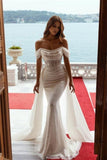 Off the Shoulder Sequins Mermaid Long Prom Dress