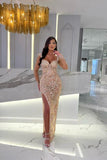 Straps Sweetheart Mermaid Evening Dress Overskirt With Lace