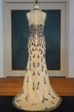 Floor Length Mermaid Halter Sequined Patterns Prom Dresses