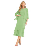 Sunnderly Chiffon Spring Mother of The Bride Dresses A-Line Plus Size for Women Formal Prom Gowns