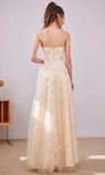 Straight Across A-Line Long Dress