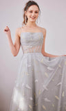 Straight Across A-Line Long Dress