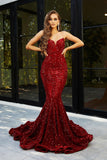 Strapless Long Prom Dress