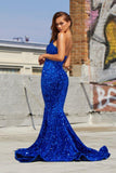 Strapless Long Prom Dress