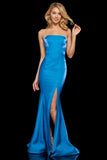 Strapless Mermaid Lace Up Simple Prom Dress