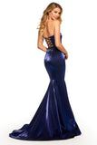 Strapless Mermaid Lace Up Simple Prom Dress