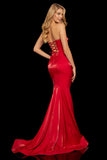 Strapless Mermaid Lace Up Simple Prom Dress
